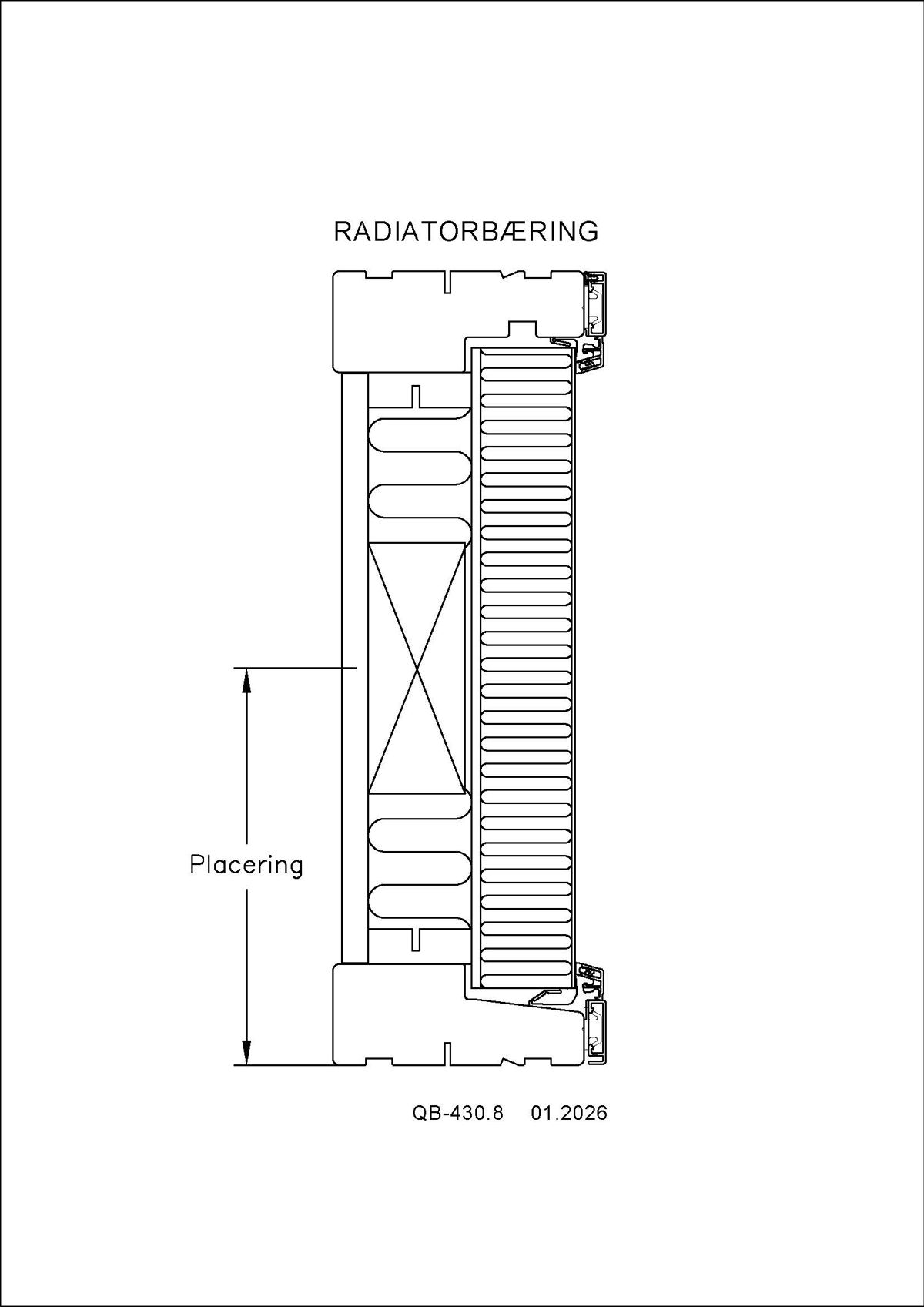QB 430.8 Radiatorbæring QB 430.8 Radiatorbæring