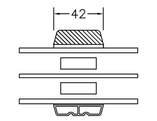 42 MM SNIT SKRÅ KEHL - 3-LAGS 42 MM SNIT SKRÅ KEHL - 3-LAGS
