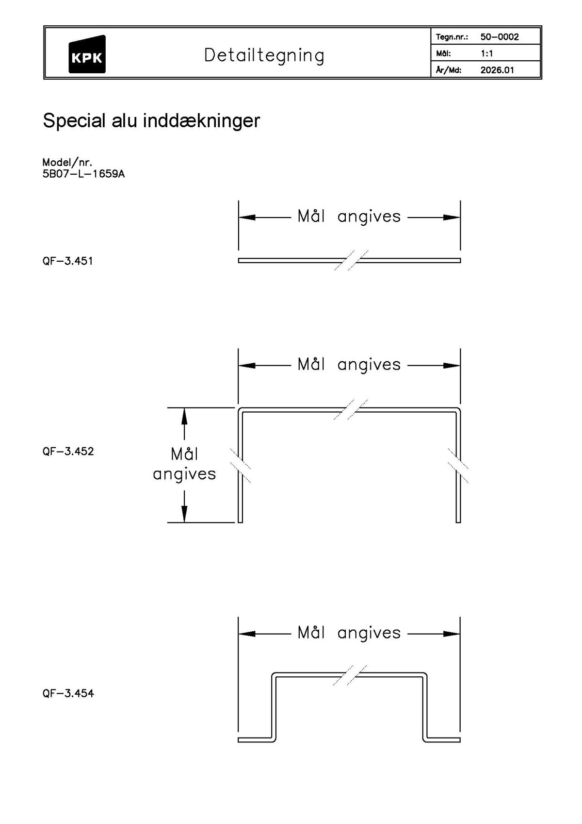 50 0002 Spec. Alu Inddækninger