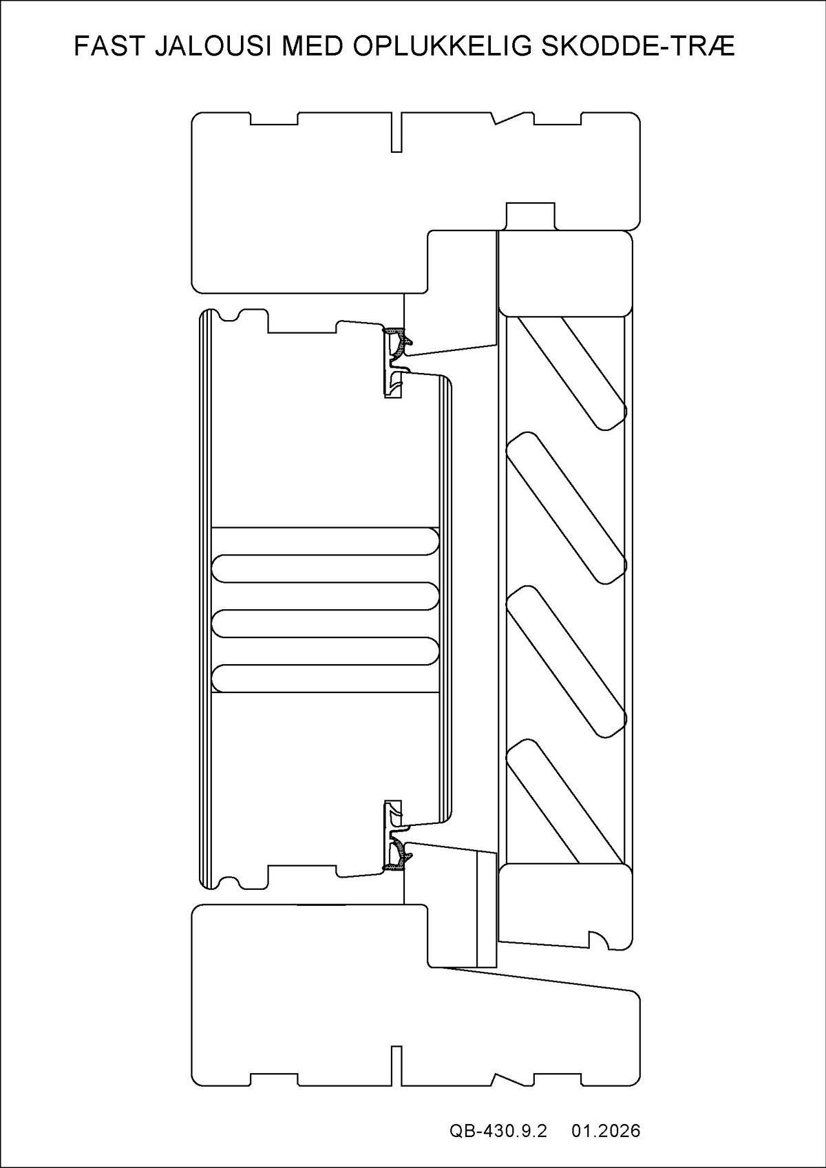 Fast jalousi med oplukkelig skodde Træ Fast jalousi med oplukkelig skodde Træ