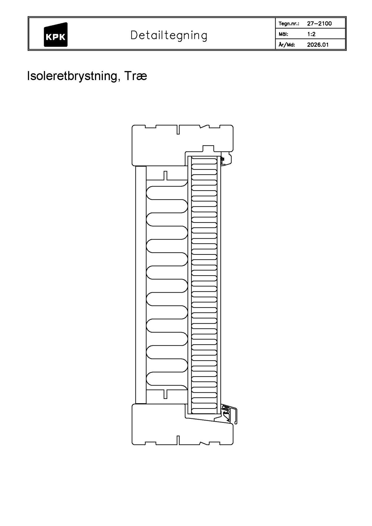 27 2100 Isoleret Brystning Træ