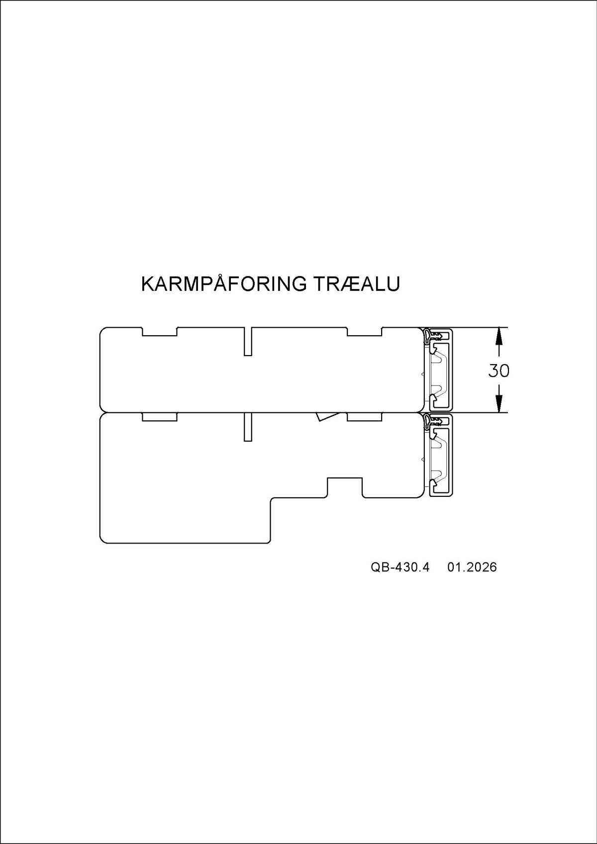 QB 430.4 Karmpåforing Træalu QB 430.4 Karmpåforing Træalu