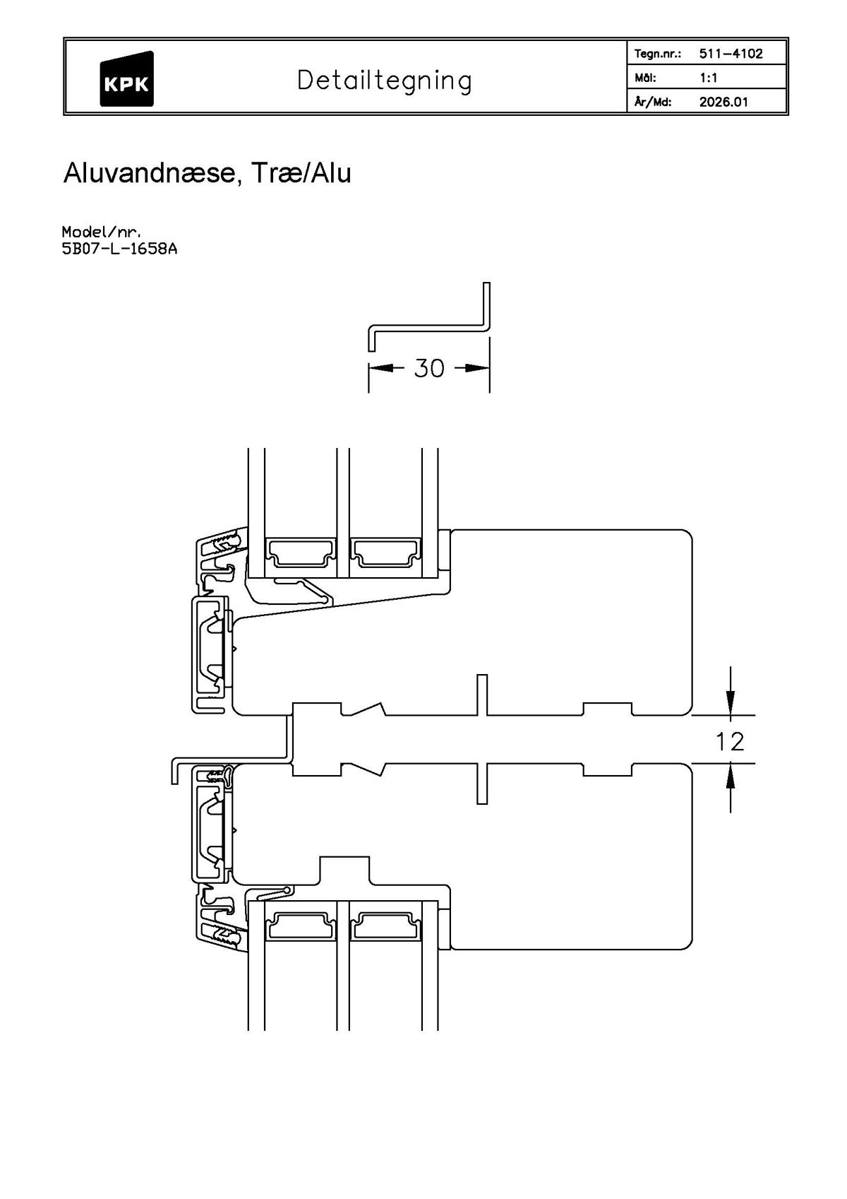 511 4102 Alu Vandnæse Træ Alu