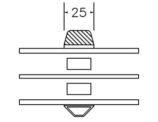25 MM SNIT SKRÅ KEHL - 3-LAGS 25 MM SNIT SKRÅ KEHL - 3-LAGS